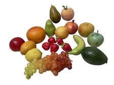 19 Pieces Vintage Fruits Realistic Artificial  Plastic Decorative Props
