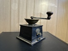 Clark & Co No3 Cast Iron Manual Coffee Grinder Vintage w Drawer in Base & Handle