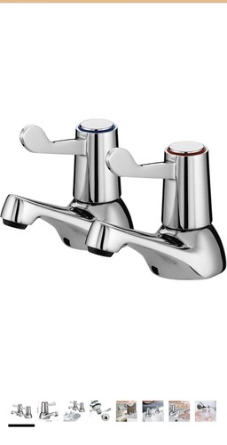 Lever basin sink taps pillar - sink,