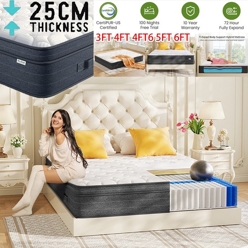 Grey hybrid memory foam - hybrid,