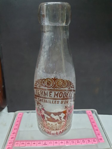 French glass milk - , bottle