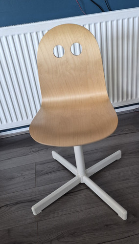 Wooden swivel desk chair - wooden,