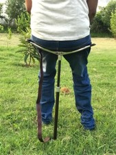 LEATHER SHOOTING STICK WITH