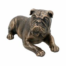 Lying  Pit Bull Terrier  Cast Iron Statue Figure Trophy Ornament Sculpture