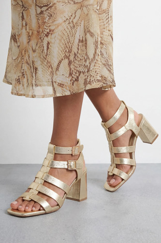 Faith gold heeled sandals - faith,