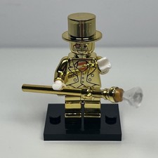 Lego Custom Chrome Plated Mr Gold Mini Figure Collectible RARE NEW