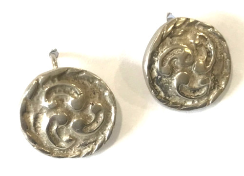 Vintage silver iona earrings - vintage,
