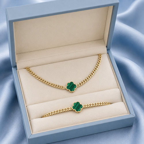 Zara 18k gold plated - gold, green