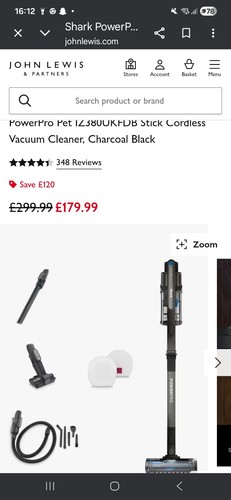 Shark powerpro cordless hoover - shark,