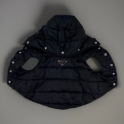 Prada nylon puffer black - nylon,