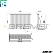 AIR FILTER FA1650 FOR ALPINA