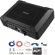 12'' 1000W Ultra Slim Active Compact  Underseat Car BassBox Subwoofer Speaker UK