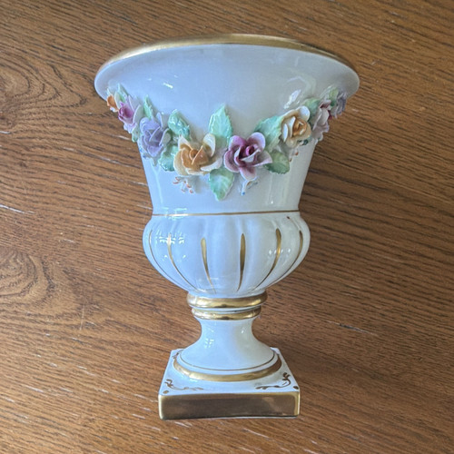 White porcelain urn vase - vase, with