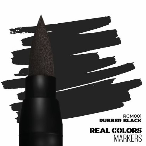 Rubber black real colour - black,