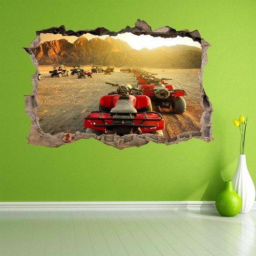 Quad bikes sunset wall - bikes,