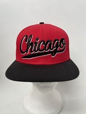 No Fear Chicago Snapback Red/Black Adjustable Baseball Cap Good Condition