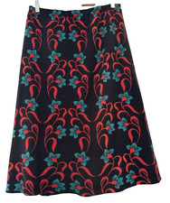 MARKS & SPENCER. GORGEOUS PRINT KNIT LINED WINTER SKIRT.  SIZE 14 TALL