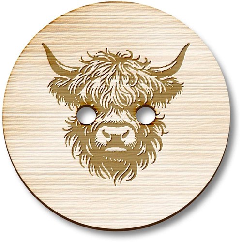 Highland cow wooden sewing - 'highland,