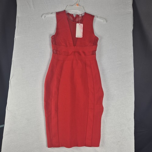 Cherry koko red bandage dress - cherry,