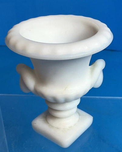 Milk glass urn vase rolled - glass,