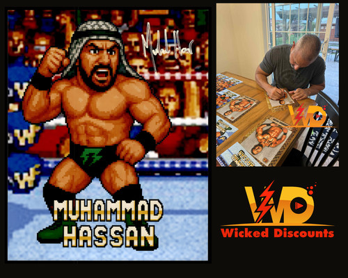 Muhammad hassan signed 8x10 - signed,