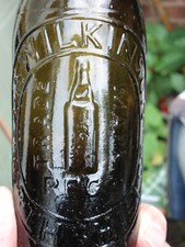 SUPER PICTORIAL BEER BOTTLE -  " CODD BOTTLE " TRADE MARK.