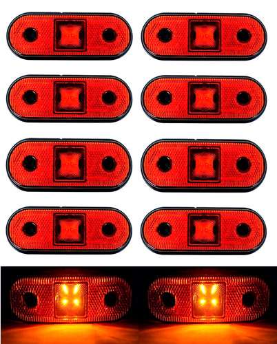 10x side marker 4leds orange - 10x,