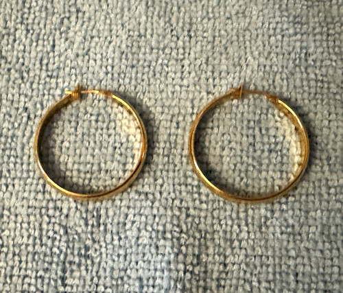 Monet signed hoop earrings - monet,