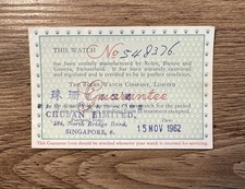 VINTAGE 1962 ROLEX SINGAPORE