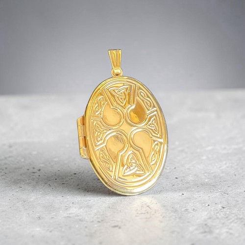 9ct gold celtic cross and - gold,