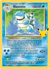 Blastoise 2/102 Celebrations: Classic Collection Holo Pokemon Card