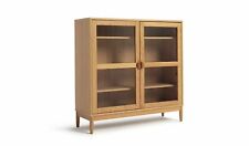 Habitat Cornelia 2 Door Short Display Cabinet Oak Stylish and Functional Storage