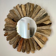 Round Driftwood Mirror 40cm