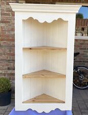 QUALITY SHABBY CHIC SOLID PINE WALL HANGING CORNER SHELVES / DISPLAY UNIT