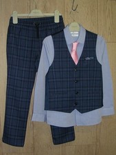 Next Boys Navy Check Suit