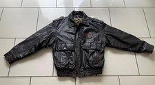 Kawasaki M Brown Leather Jacket 87 D 144 P2P 22" L 26" Elasticated Waistband