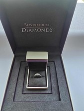 Beaverbrooks White Gold Diamond Ring Size N 18CT White Gold With Box