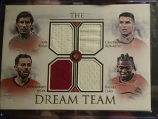 Futera Unique Dream Team Quad Patch Portugal /20 Cr7 Figo Leao & Bernardo Silva