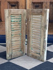 Antique Wood Louvered Shutters