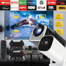 2026 Gaming Projector 4K 350MAX Android 12 Wireless Gaming Controller Dual WIFI