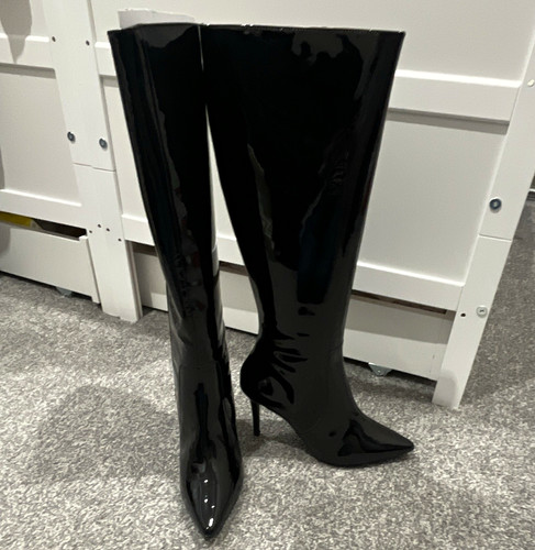 Sosandar black patent leather - black,