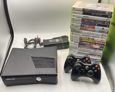Microsoft Xbox 360 Slim 250GB Black Console Bundle 2 Recon Controllers 20 Games