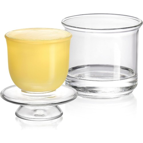 Butter crock elegant crystal - elegant,