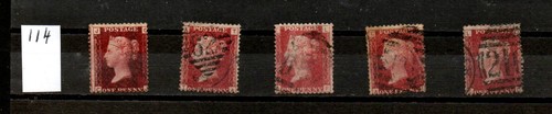 1858 stamps red penny - 1858, gb