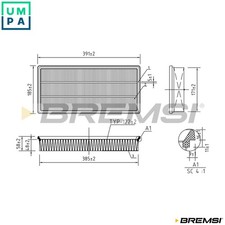AIR FILTER FA1239 FOR VW LAND