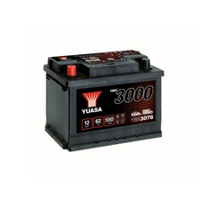 YUASA Car Battery YBX3078 12V 62Ah 550A L2 DIN T1 Fits Proton Satria NEO 1.6