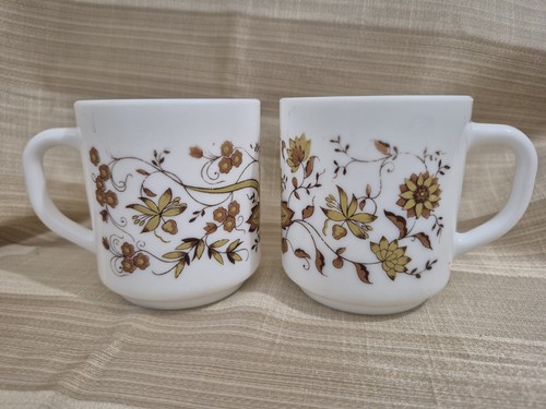 Arcopal mugs cups - cups, brown