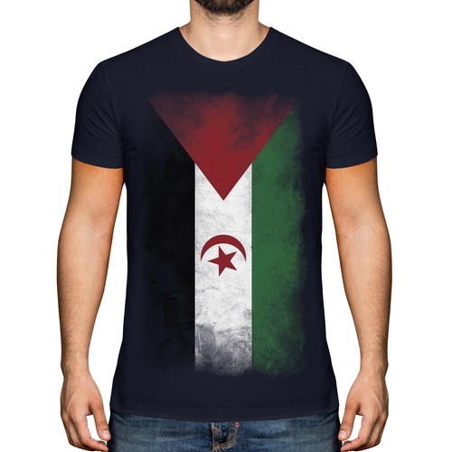 Western sahara faded flag mens - sahara,
