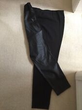 Ladies Faux Leather-fronted Trousers, Size 3xl