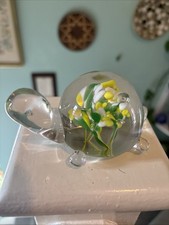 Vintage Glass Turtle